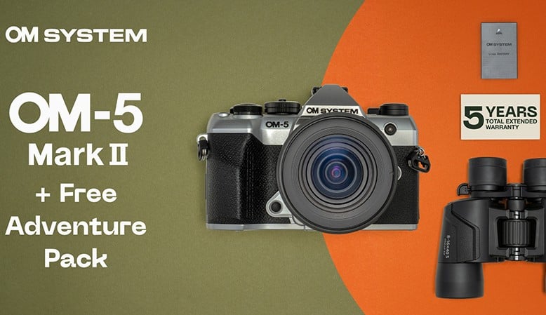 Bestil det nye OM-5 mark II inden den 31. juli og få et gratis batteri, en kikkert samt 5 års garanti.